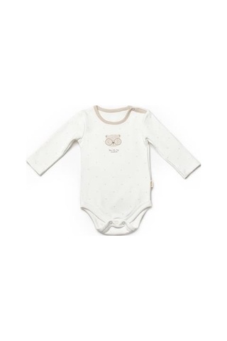 Bebek 2li Uzun Kollu Badi %100 Organik Pamuk, Bebek Ve Yenidoğan Serisi - Csy8102 Ekru