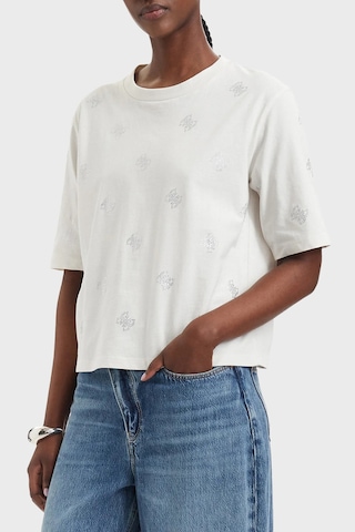 Guess % 100 Pamuk Taşlı Logo Detaylı Bisiklet Yaka T Shirt V6gı18k2985 Bayan T Shirt V6gı18 K2985 G056 Ekru