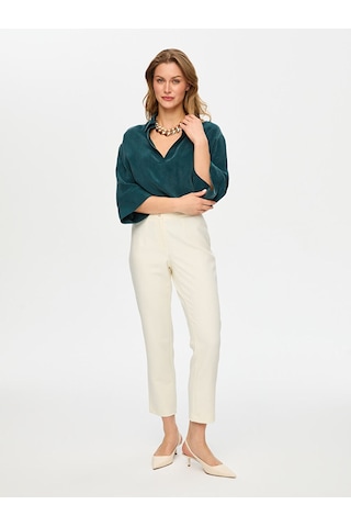 Faik Sönmez Staright Fit Şık Krep Pantolon S26pnt015 Us26pnt01573 Ekru