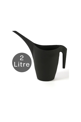 Çiçek Sulama Kabı Bitki Sukulent Ağaç Kaktüs Sulama Plastik Antrasit 2 Litre