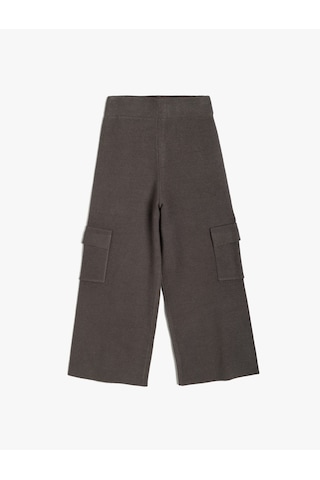 Koton Basic Bol Paça Pantolon Kargo Cep Detaylı Antrasit 5wkg40001at Antrasit