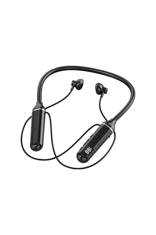 Tb04 Boyun Askılı Dijital Göstergeli Bluetooth Kulaklık 100 Saat Müzik Dinleme Sport Headphone