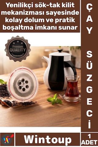 Süzgeç Kalite Bitki Demleme Metal Paslanmaz Çelik Yıldız Tasarımlı Sök Tak Sökülebilir Çay Süzgeci Çok Renkli