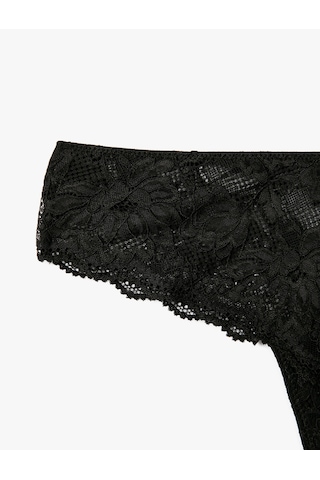 Koton Brief Dantelli Külot Normal Bel Siyah 4wlk30187mk Siyah