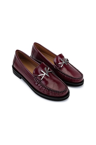 Mario Valentino Kadın Hakiki Deri Bordo Loafer Ayakkabı 1040 91d2555 Bn Ayk Sk25-26 Bordeaux Bordo