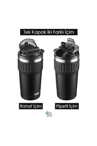 Tkk 630 Ml Özel Seri Çelik Mug Kahve Bardağı Pipetli/rahat İçim 6 Saat Sıcak/12 Saat Soğuk Termos -2023 630ml 001