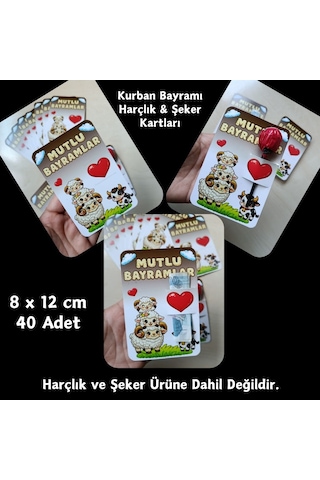 Kurban Bayramı Temalı Harçlık / Şeker Kartı 40 Adet 7