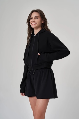 Exuma Kadın Fermuarlı Siyah Sweatshirt 1529109-siyah Siyah