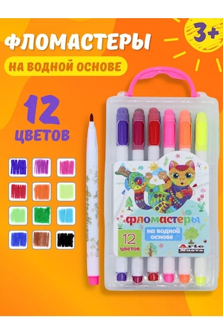 Artenuevo 12'li Su Bazlı Keçeli Kalem Seti. 218421699