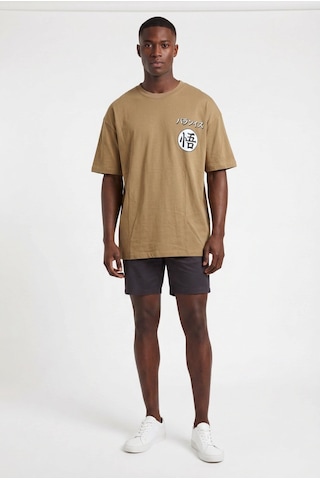 Blow Up Future Gen Son Goku Kahve Oversize Erkek T-shirt 141628 SİYAH