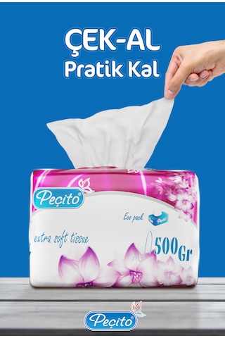 Peçito Elite Çift Katlı Çek-al Mendil 4 x 400'lü
