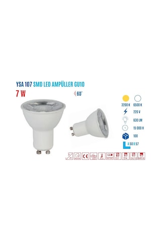 Ycl Ysa-107g 7w Gu10 Günışığı Smd Led Çanak Ampul