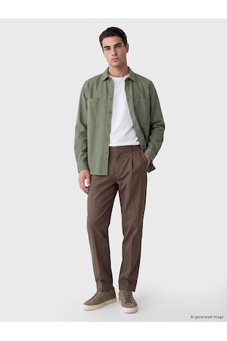 Lcw Eco Haki Regular Fit Erkek Gömlek Ceket