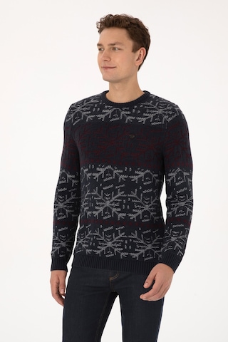 U.S. Polo Assn. Erkek Açık Lacivert Kazak 50308237-VR059