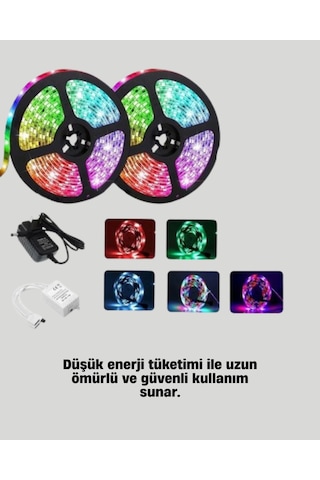Gld-spt- Müziğe Duyarlı Renkli Smart Şerit Led Işık Usb Bağlantılı Ambiyans Aydınlatma