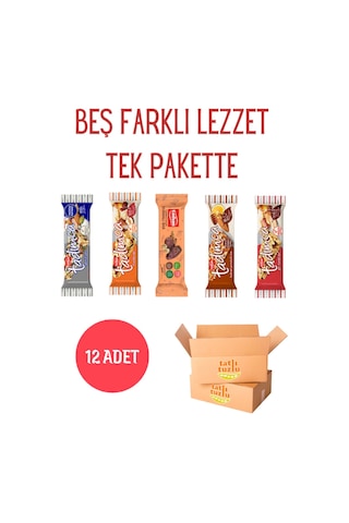 Tadım Karışık Kuruyemiş Bar Paketi 5 Farklı Lezzet, Tek Pakette