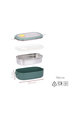 Posima 3114-2 Stainless Steel Vakumlu Lunch Box Sefer Tası  Yeşil