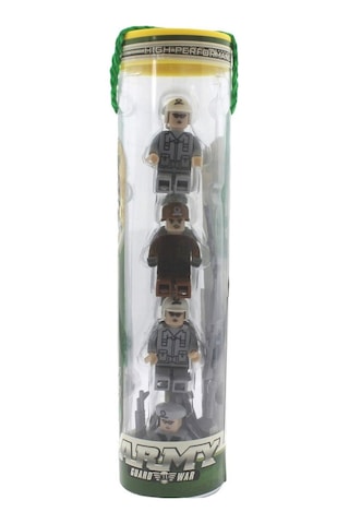 Ausini Army 8’Li Tüp Kutu Figür Seti Gri