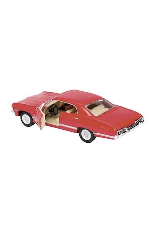 Kinsmart 1967 Chevrolet İmpala 1:34 Diecast Model Araba Kırmızı