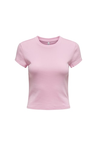 Only Onlelına S/s O-neck Short Top Jrs Noos Kadın Pembe Bluz - 15320229 Pembe