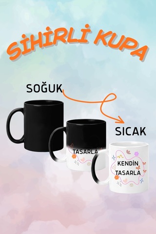 Kişiye Özel Sihirli Kupa Baskılı Hediyelik Kupa Tasarım Çok Renkli