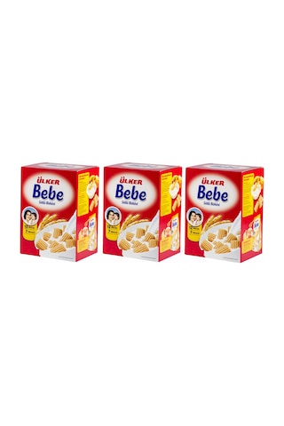 Ülker Bebe Bisküvisi 800gr 12 Vitaminli Kutu 3 Lü Set