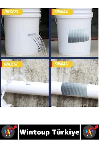Tamirbandı Suya Neme Küfe Toza Dayanıklı Çok Amaçlı Montaj Onarım Bantı 48 Mm X 10 Metre İkili Set