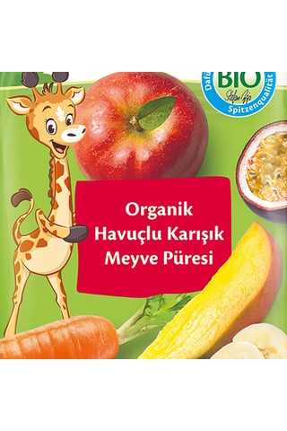 Agc Uygun Sepet Organik Havuçlu Karışık Meyve Püresi 100 Gr Agc Çok Renkli