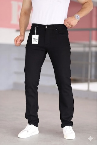 Modmen Premium Erkek Antrasit Renk Regular Fit Rahat Kesim Esnek Likralı Denim Jeans Kot Pantolon Siyah