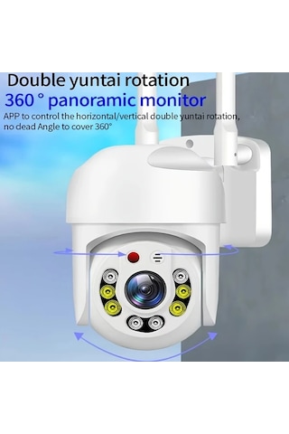 Xuweiwei Outdoor Wifi Guvenlik Kamerası White 360 Derece Pan Tilt Hareket Algılama Iki Yönlü Ses Renkli Usb Güçlü 24ghz Kablosuz