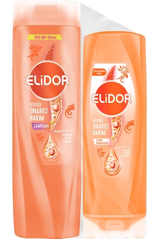Elidor Superblend Anında Onarıcı Bakım Şampuanı 400 ML + Saç Kremi 200 ML Elidor Superblend Anında Onarıcı Bakım Şampuanı 400 ML + Saç Kremi 200 ML