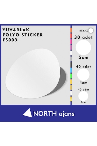 Yuvarlak Folyo Duvar Sticklerı Beyaz