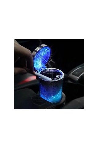 Kapaklı Spor Araç İçi Küllük, 7 Renkli Rgb Işıklı
