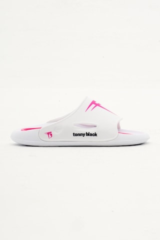 Tonny Black Poıli Taban Logolu Çocuk Unisex Beyaz Terlik Tbacr896 Beyaz