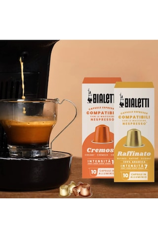 Bialetti Nespresso Uyumlu Kapsül Kahve Cremoso Ve Raffinato 20 Adet Kapsül Kahve
