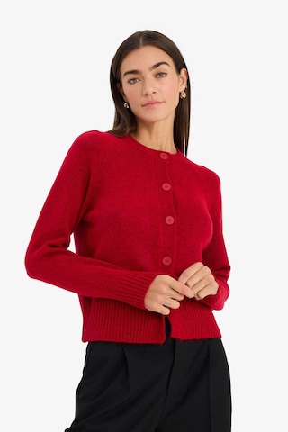 Defacto Regular Fit Bisiklet Yaka Keçe Hırka G8056ax26sprd51 Kırmızı-rd51