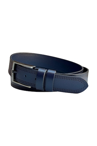Süzer Deri 4 Cm. Spor Model Hakiki Deri Kenarları Dikişli Erkek Kemer Lacivert