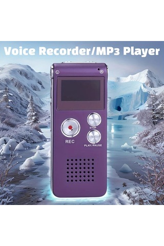 Willowhaven 8gb 650 Saat Gri Çok Amaçlı Şarj Edilebilir Dijital Ses Kayıt Cihazı Mp3 Çalar