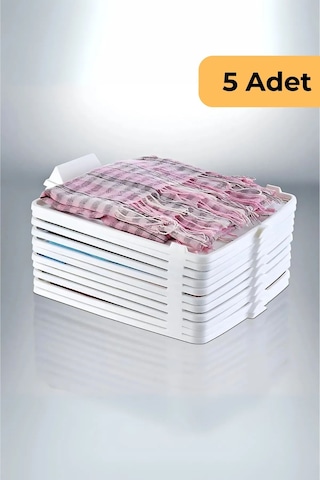 T-shirt Düzenleyici 5'li Set, Beyaz Beyaz