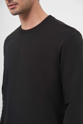 Morven Erkek Siyah Basic Bisiklet Yaka Sweat-shirt 25ks063005001 Siyah Siyah