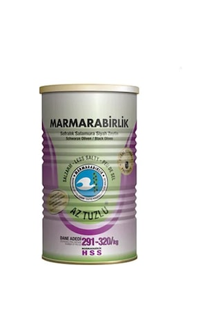 Marmarabirlik Hususi Az Tuzlu 291-320 KB S Siyah Zeytin 6 x 800 G