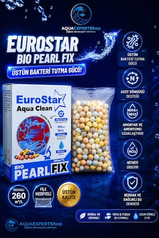 Akvaryum Filtre Malzemesi Güçlü Bakteri Tutunumu File Hediyeli - Sağlıklı Su Döngüsü - Bio Pearl Fix 500 Ml