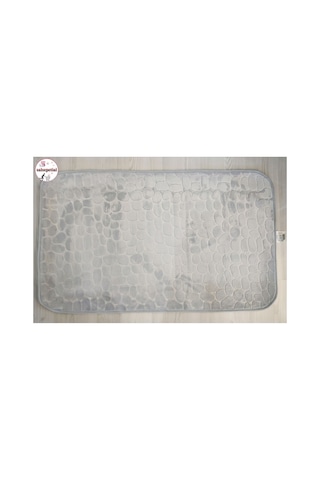 2'li Banyo Paspas Seti Banyo Paspas Takımı Banyo Halısı 60x100 50x60cm Açık Mavi