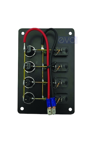 Sealux 4'Lü Dikey. Izoleli. Switch Panel. Sigortalı