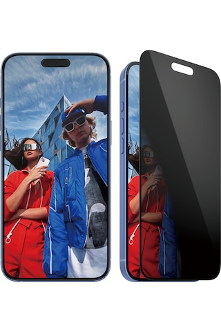 Panzerglass Apple Uyumlu iPhone 16 Plus 15 Plus Ultra-wide Fit Çerçeve Aparatlı Gizli/hayalet Ekran Koruyucu