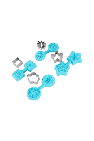 Vkemall 4'lü Silikon Yaprak Ve Çelik Kesici Seti - Kurabiye, Çikolata, Pasta İçin Pratik Fırın Kalıpları Diğer