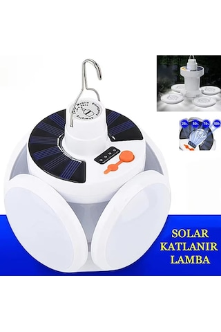 Qasul Solar Güneş Enerji Ve Usb Şarjlı 5 Kanatlı Bahçe Aydınlatma