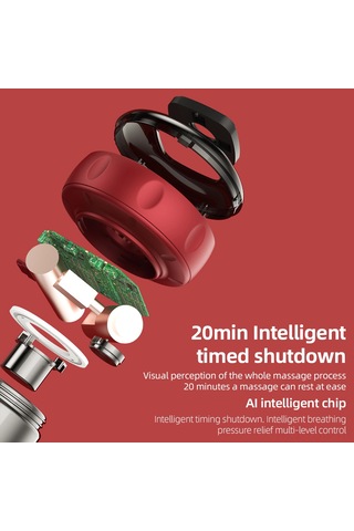 Hfambition Evde Kullanıma Elektrikli Akülü Geniş Vücut Masajı, Isıtma Ve Suction Özelliği, 12 Seviye Ayar, 20 Dakika Otomatik Kapatma, Type-c Şarjlı