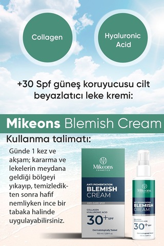 Mikeons Cilt Beyazlatıcı Leke Kremi 30 Spf 100 ML