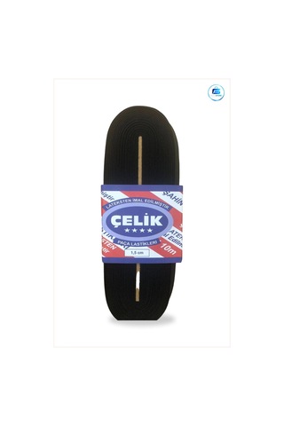 Siyah Paça Lastikı 10 M 1.5 Cm Dekoratif Şerit Dikiş Hobi Malzeme